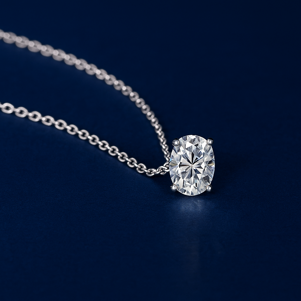 Sika™ Radiant Cut Carat VVS Moissanite Diamond Necklaces