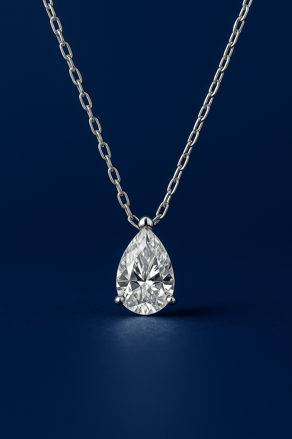 SIKA™ Solitaire Pear-Cut Moissanite Necklace