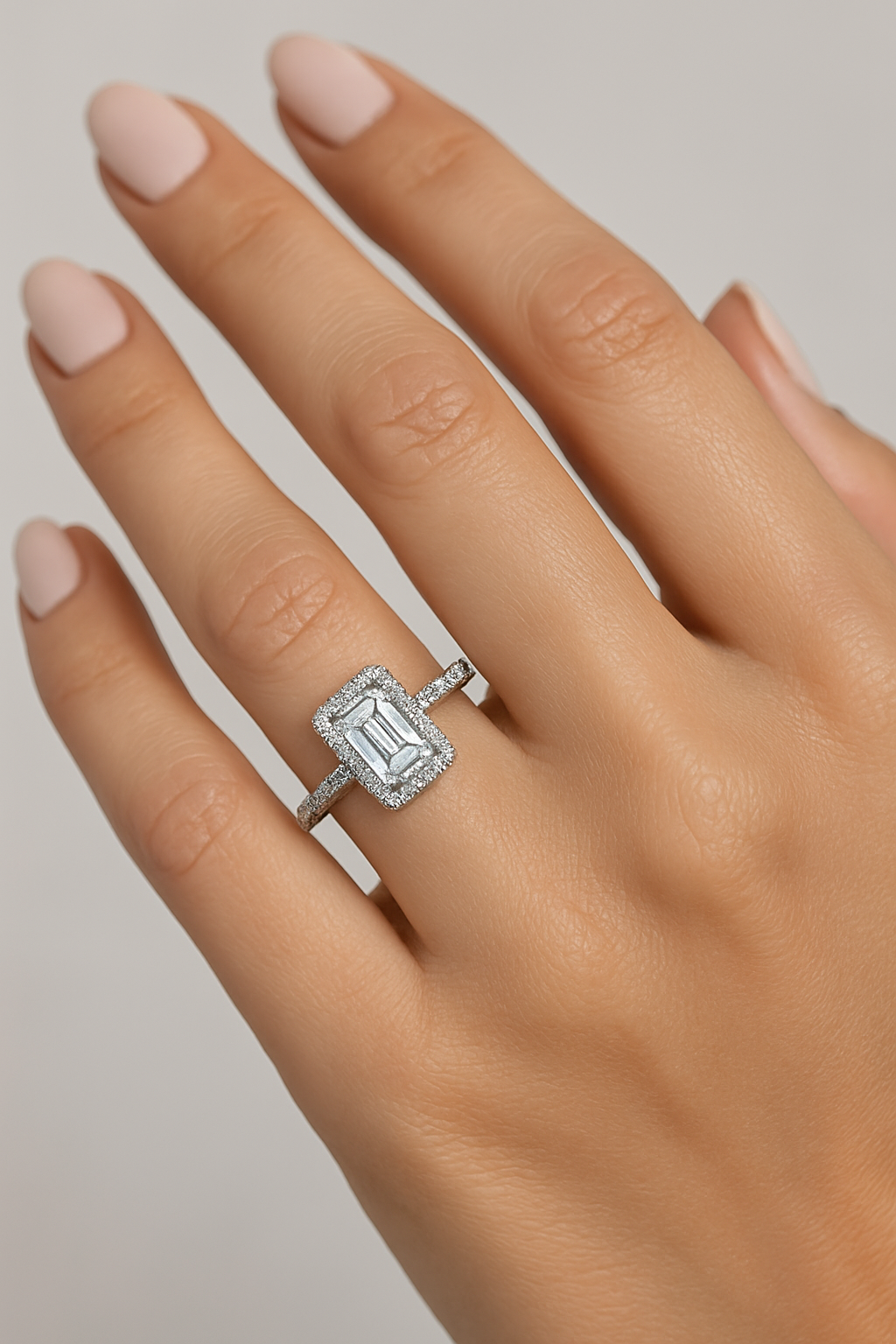 SIKA™ Emerald Cut Moissanite Engagement Ring