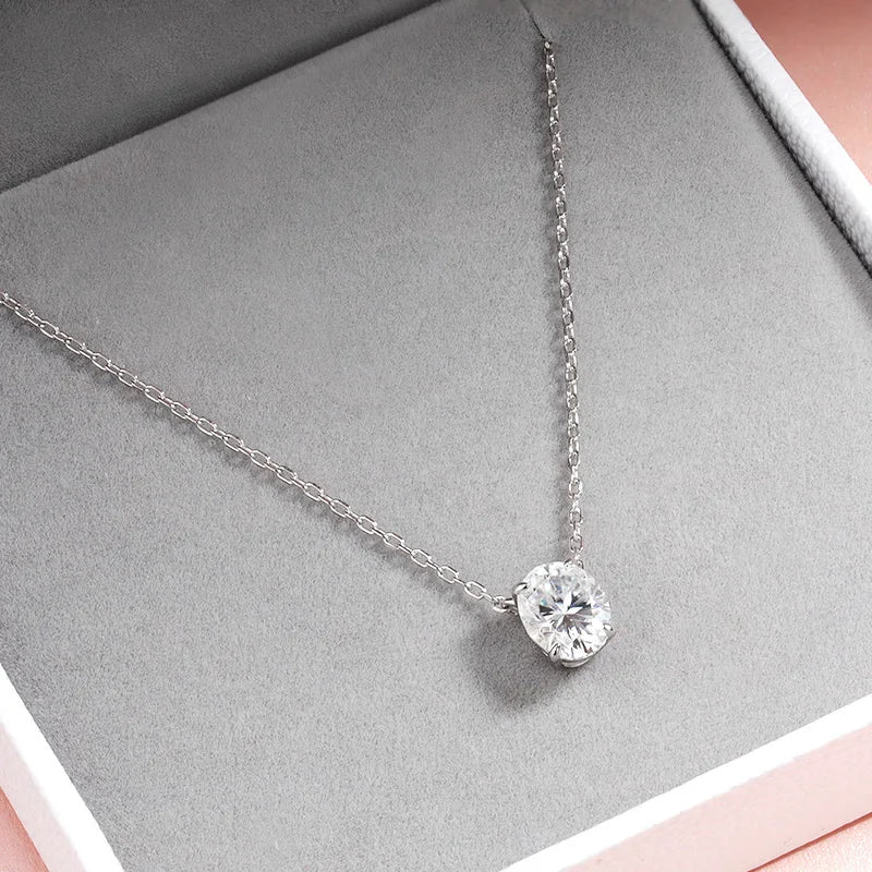 Sika™ Radiant Cut Carat VVS Moissanite Diamond Necklaces