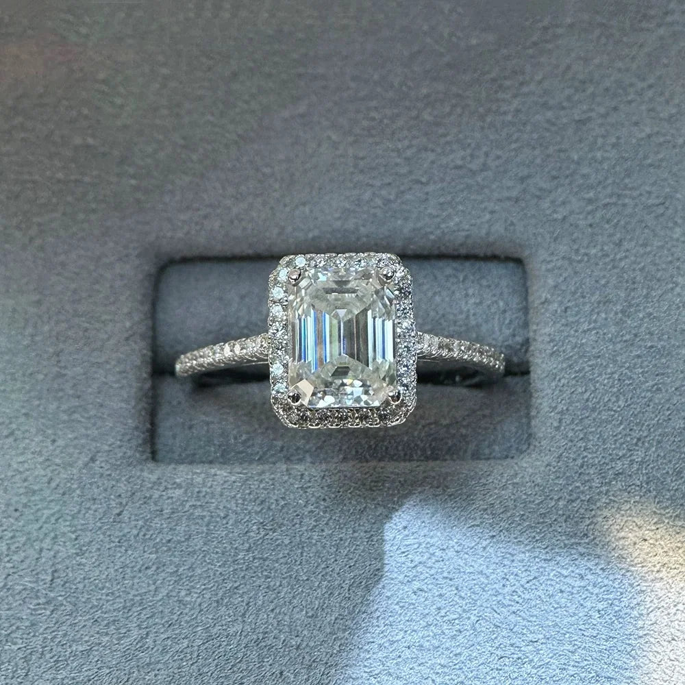 SIKA™ Emerald Cut Moissanite Engagement Ring