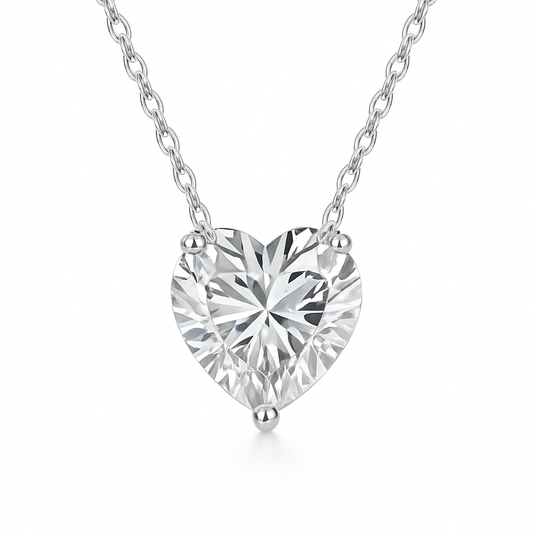 SIKA™ Halo Heart Moissanite Necklace