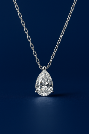 SIKA™ Solitaire Pear-Cut Moissanite Necklace