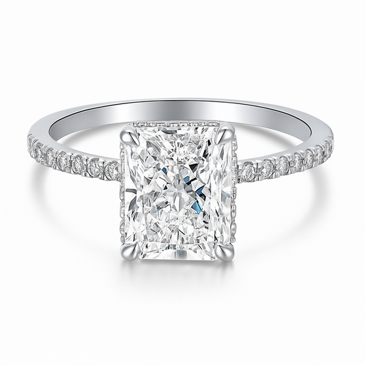 SIKA™ Radiant Cut 4 Carat VVS Moissanite Diamond Ring