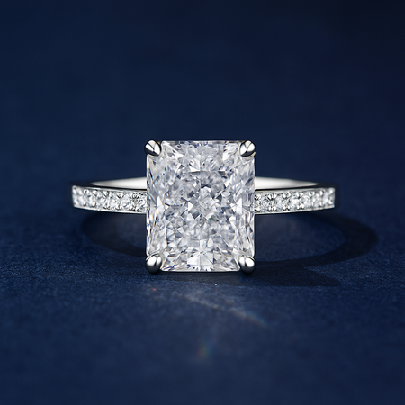 SIKA™ Radiant Cut 4 Carat VVS Moissanite Diamond Ring