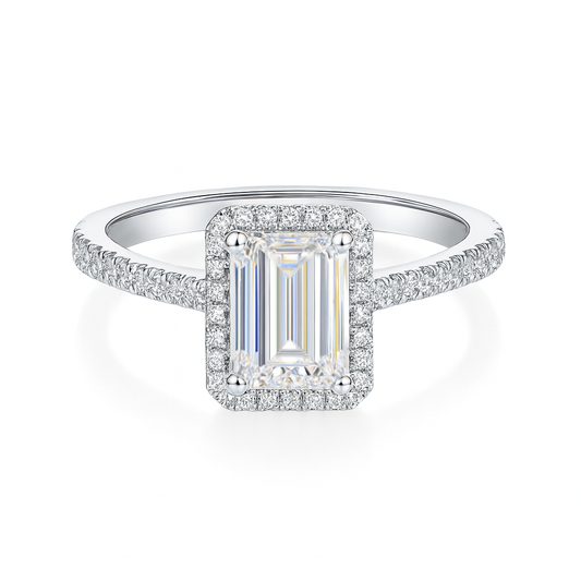 SIKA™  Emerald Cut Moissanite Engagement Ring