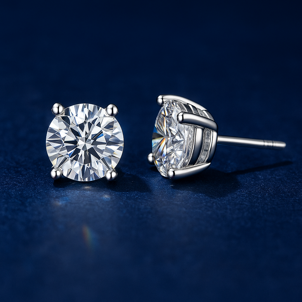 SIKA™ Classic Six-Claw Moissanite Stud Earrings