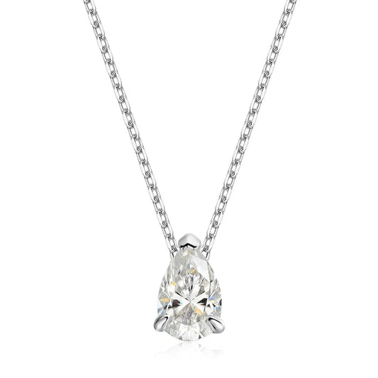 SIKA™ Solitaire Pear-Cut Moissanite Necklace